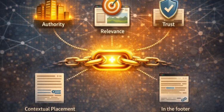 Authority, relevance, trust, and contextual placement illustrate the key signals that make a backlink powerful.