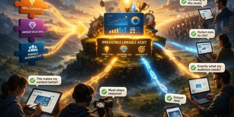 Linkable asset that earns natural links by combining a strong idea, unique value, and audience relevance into content people naturally cite, share, and reference.