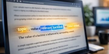 Highlighted relevant backlink within webpage content illustrating how surrounding content impacts backlink value through meaningful contextual relevance.