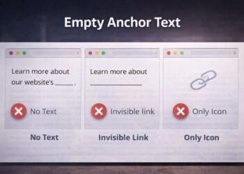 Empty Anchor Text