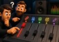 Illustration showing that link placement alone is not enough, using an audio mixing console where multiple controls work together to produce the final result.